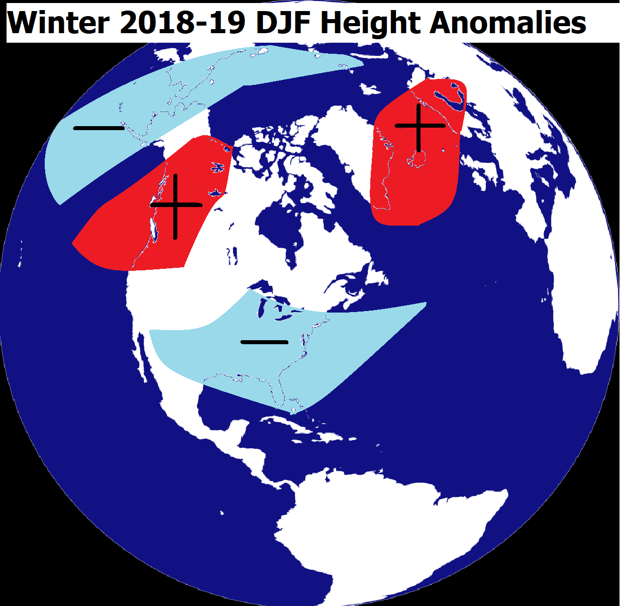 DJF HEIGHT ANOMALY FCST